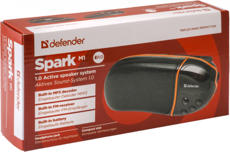 Мини-колонка DEFENDER, 1.0, Spark M1 (PC) 