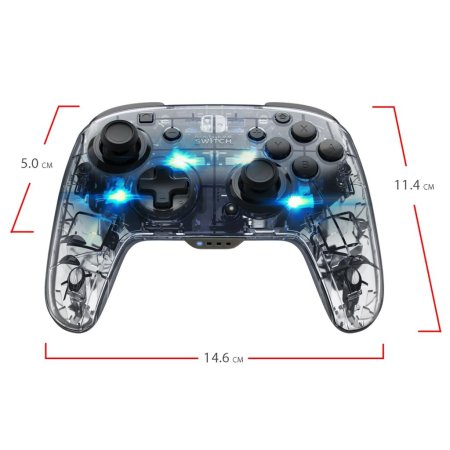 Геймпад беспроводной Afterglow Wireless Deluxe Прозрачный/Черный PDP (Switch/Switch Lite)