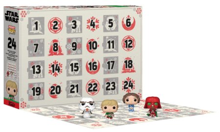 фигурки Набор подарочный Funko Advent Calendar: 24 Фигурки (24 Figures) Звездные войны Праздник 2022 (Star Wars Holiday 2022) (62090) 4,5 см