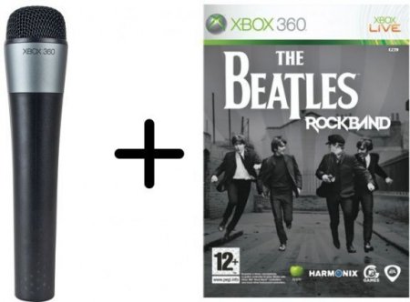   (Wireless Microphone) +  The Beatles: Rock Band (Xbox 360) 