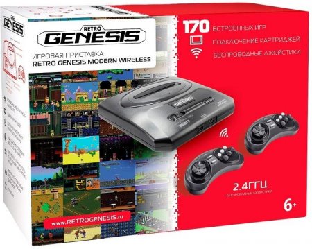   16 bit Sega Retro Genesis Modern Wireless (170  1) + 170   + 2   ()