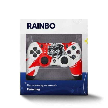  Геймпад беспроводной (кастомизированный) Sony DualShock 4 Wireless Controller «Бульдог» RAINBO (PS4) 