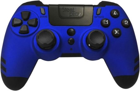  Геймпад беспроводной Steelplay Metaltech Wireless Controller Blue (Синий) (00153) (PS4/PS3/PC) 