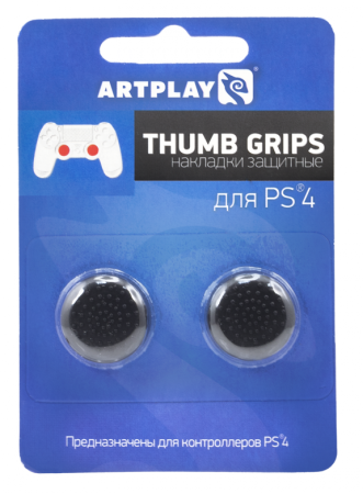 Накладки на стики геймпада Artplays Thumb Grips чёрные (2 шт.)