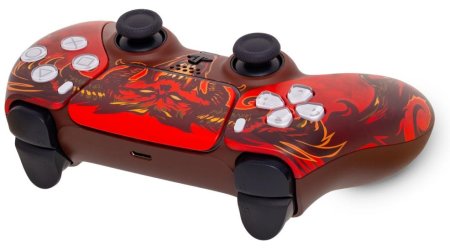 Геймпад беспроводной (кастомизированный) Sony DualSense Wireless Controller (Дьябло) Оригинал RAINBO (PS5)