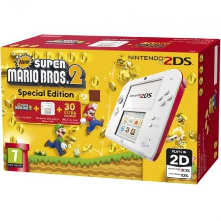  Nintendo 2DS (White and Red) + New Super Mario Bros. 2 Nintendo 3DS