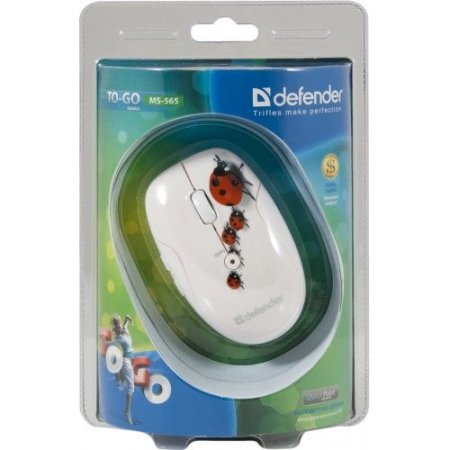 Мышь беспроводная DEFENDER To-GO MS-565 Nano, божья коровка (PC) 