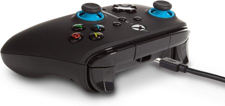 Геймпад проводной PowerA Enhanced Wired Controller for Xbox Series X/S (1518817-02) Blue Hint (Синяя подсказка) Оригинал (Xbox One/Series X/S/PC) 