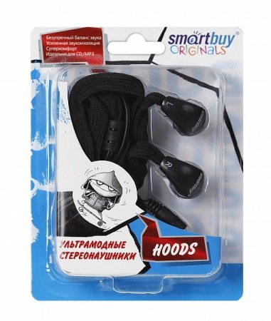 Наушники SmartBuy SBE-3600 HOODS, чёрные (PC) 