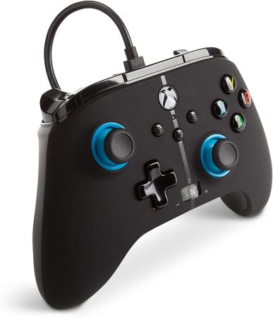 Геймпад проводной PowerA Enhanced Wired Controller for Xbox Series X/S (1518817-02) Blue Hint (Синяя подсказка) Оригинал (Xbox One/Series X/S/PC) 