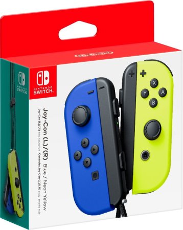 Набор из 2-х контроллеров Joy-Con Синий/Неоновый желтый (Switch) HK