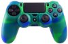 Защитный силиконовый чехол Controller Silicon Case для геймпада Sony Dualshock 4 Wireless Controller (Камуфляж Синий/Зеленый) (PS4)