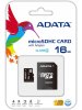 MicroSD Карта памяти 16GB A-Data Class 4 +SD адаптер (PC) 