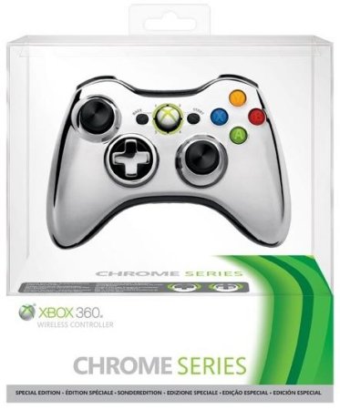 Геймпад беспроводной Wireless Controller для Xbox 360 Chrome Silver (Хромированный серебряный) Оригинал (Xbox 360) 