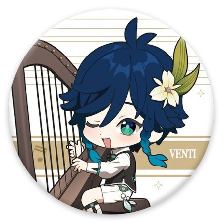 Значок Genshin Impact Concert Melodies of an Endless Journey Chibi Character Badge: Венти (Venti) Геншин Импакт (Genshin Impact) (6974096538669) 6 см