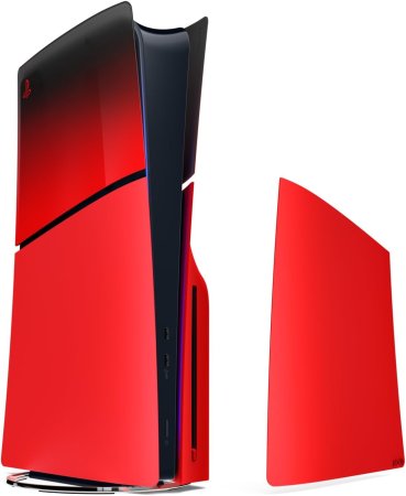 Съемные боковые панели для игровой приставки Sony PlayStation 5 Slim с дисководом (Hyperpop Techno Red) Оригинал (PS5)