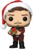 Фигурка Funko POP! Bobble: Звездный Лорд (Star-Lord) Марвел: Стражи Галактики Праздничный спецвыпуск (Marvel: Guardians Of The Galaxy HS) ((1104) 64333) 9,5 см
