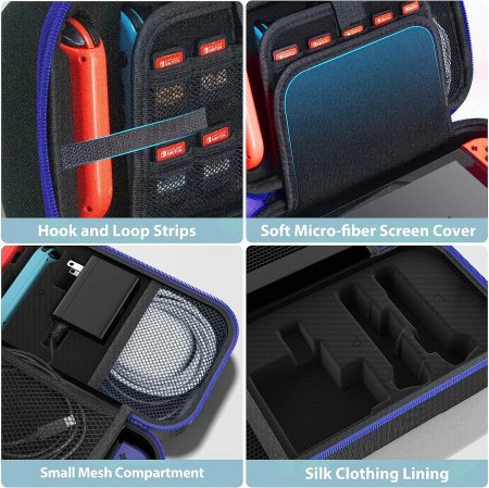 Чехол-сумка Carry Case Oivo (IV-SW188) Blue (Синий) (Switch/Switch OLED)