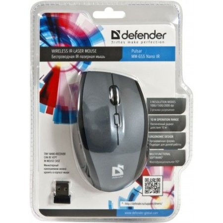 Мышь беспроводная DEFENDER Pulsar 655 Nano (PC) 