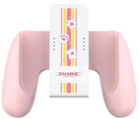 Подзаряжающий держатель для контроллеров Joy-Con Charging Grip 1200 mah DOBE (iTNS-873C) Розовый (Pink) (Switch)
