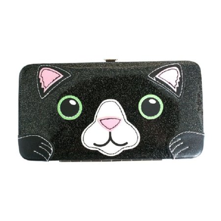  Freaks And Friends Cat Glitter Face Hinge Wallet