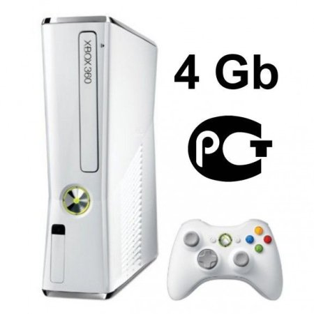 Игровая приставка Microsoft Xbox 360 Slim 4Gb Rus White