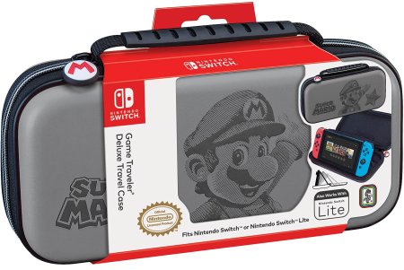 Чехол-сумка (Кейс) RDS Industries Deluxe Travel Case Mario (NNS46G) Серый (Slim Size) (Switch/OLED/Lite)