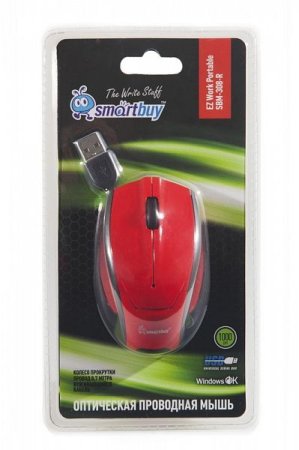 Мышь Smartbuy 308, красная (PC) 