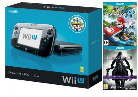   Nintendo Wii U Premium Pack +  Nintendo Land + Mario Kart 8 + Darksiders II (Wii U) Nintendo Wii U