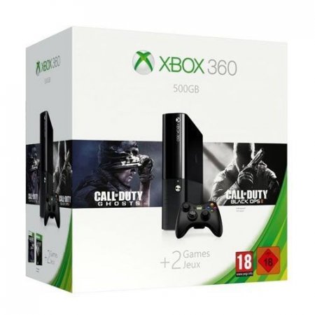     Microsoft Xbox 360 Slim E 500Gb Rus Black + Call of Duty: Ghosts + Call of Duty: Black Ops 2 