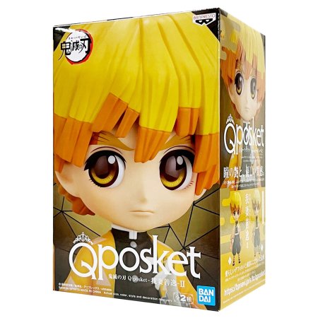Фигурка Banpresto Q Posket: Зеницу Агацума Вер. А (Zenitsu Agatsuma Ver. A) Клинок, рассекающий демонов (Demon Slayer: Kimetsu No Yaiba) (4983164183825) 14 см 