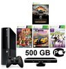 Игровая приставка Microsoft Xbox 360 Slim E 500Gb Rus Black + Kinect Сенсор движений + Сборник Kinect Adventures 5 игр + Forza Horizon + Kinect Sports