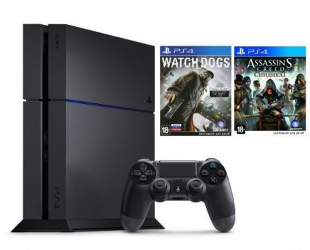   Sony PlayStation 4 1Tb Rus  + Assassin's Creed 6 (VI):  + Watch Dogs 