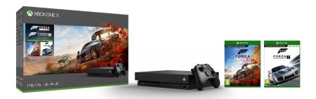 Игровая приставка Microsoft Xbox One X 1Tb Eur Черная + игра Forza Horizon 4 + игра Forza Motorsport 7 