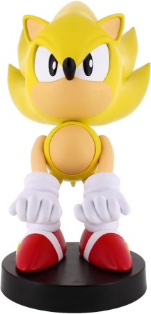  Фигурка подставка для геймпада/телефона Cable Guys Holdems: Супер Соник (Super Sonic) Еж Соник Классика (Sonic The Hedgehog Classic) (896699) 10 см 