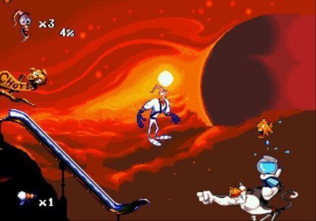 Коллекционный сборник 2 в 1 Червяк Джим (Earthworm Jim) (16BC-001) Русская Версия (16 bit) 