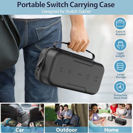 Чехол-сумка Carry Case Oivo (IV-SW188) Black (Черный) (Switch/Switch OLED)