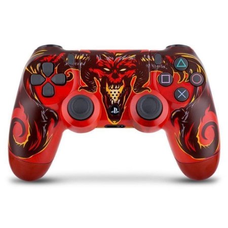  Геймпад беспроводной (кастомизированный) Sony DualShock 4 Wireless Controller «Дьябло» RAINBO (PS4) 