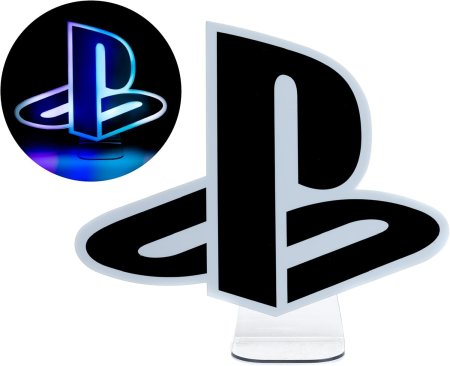  Лампа/Светильник/Ночник Paladone: Лого (Logo) Плейстейшн (Playstation) (PP10240PS) (029445) (SKU-1205818) 24 см