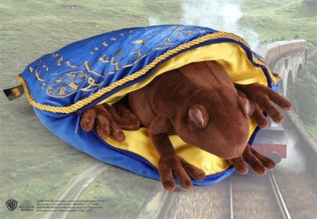  Мягкая игрушка The Noble Collection: Шоколадная лягушка (Chocolate Frog) Гарри Поттер (Harry Potter) 21 см + Подушка 36 см