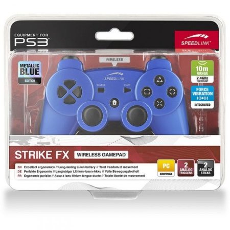 Геймпад беспроводной SPEEDLINK Strike FX Wireless Metallic Blue (PS3/PC) 