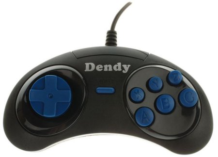 Геймпад проводной 8 bit Dendy форма Sega 9 Pin (08-JS) Черный 2 шт (8 bit) для 8 bit, Денди (Dendy)