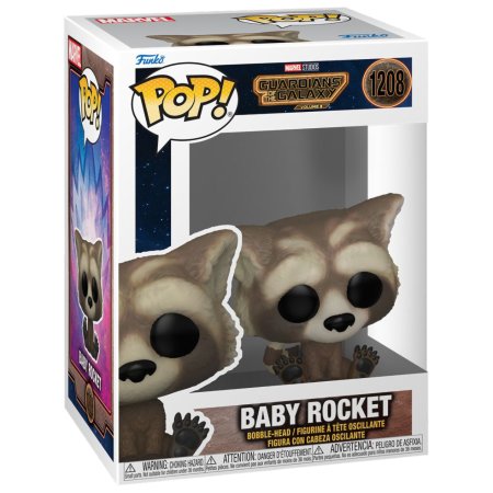 Фигурка Funko POP! Bobble: Малыш Ракета (Baby Rocket) Марвел: Стражи Галактики 3 (Marvel: Guardians Of The Galaxy 3) ((1208) 67516) 9,5 см