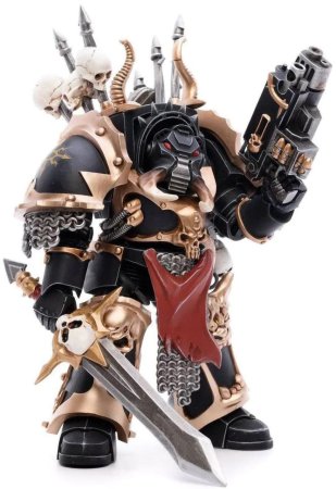 Фигурка JoyToy: Хаос Терминатор Брат Гнарл 1:18 (Chaos Terminator Brother Gnarl 1:18) Вархаммер 40K Черный Легион Космодесанта Хаоса (Warhammer 40K Chaos Space Marine Black Legion) (JT2122) 12,7 см