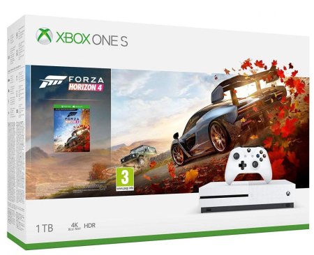 Игровая приставка Microsoft Xbox One S 1Tb Rus Белая + Forza Horizon 4 