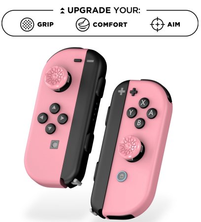 Накладки на стики для контроллеров Joy-Con KontrolFreek Splash Edition Pastel Pink (Пастельно-розовый) |8 (Switch/Switch Lite)
