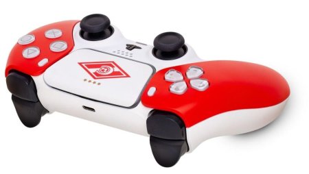Геймпад беспроводной (кастомизированный) Sony DualSense Wireless Controller («Спартак. Красно-белый») Оригинал RAINBO (PS5)