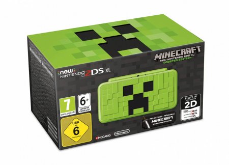     New Nintendo 2DS XL Creeper + Minecraft Nintendo 3DS