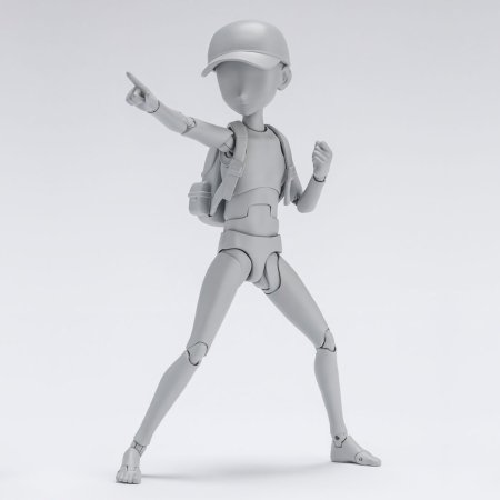 Фигурка Bandai Tamashii Nations S.H.Figuarts: Тело Кун с множеством точек артикуляции Вер. Серый (Body Kun Edition Dx Set (Gray Color Ver.)) Кен Сугимори (Ken Sugimori) (621023) 13 см 