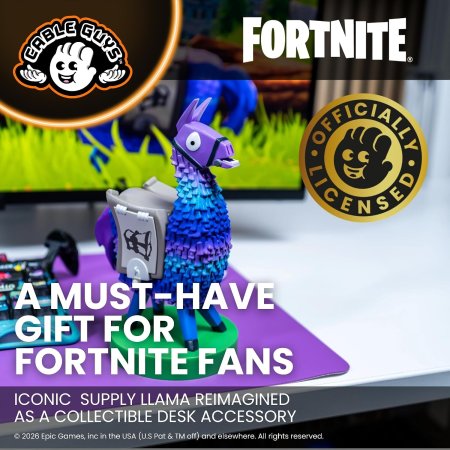 Фигурка подставка для геймпада/телефона Cable Guys: Лама с припасами (Supply Llama) Фортнайт (Fortnite) 20 см